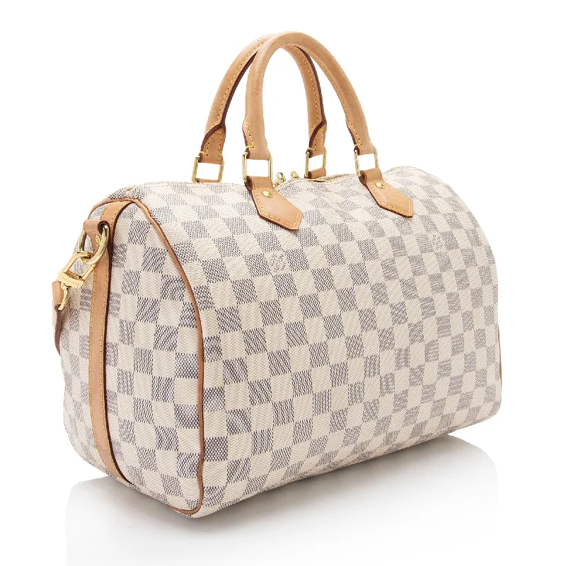 Louis Vuitton Alma bags featuring the signature top - handle designLouis Vuitton Damier Azur Speedy Bandouliere 30 Satchel (4DjdZg)