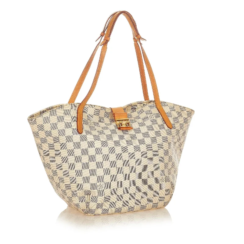 Ladies Louis Vuitton shoulder bags with a magnetic - closure flap for easeLouis Vuitton Damier Azur Salina PM (25808)