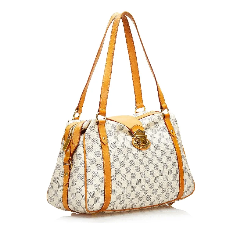 Louis Vuitton bags with a zip - around closure for enhanced securityLouis Vuitton Damier Azur Stresa PM (37014)