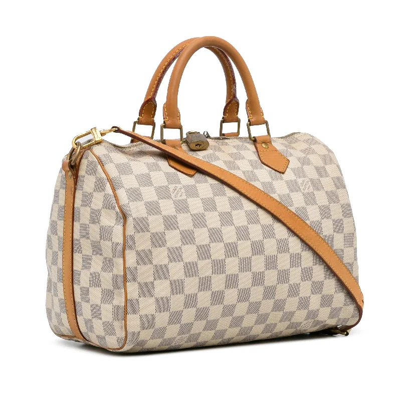 Ladies Louis Vuitton shoulder bags with a tassel decoration for charmLouis Vuitton Damier Azur Speedy Bandouliere 30 (hNnwSa)