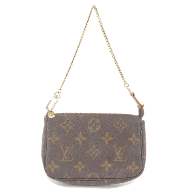 Louis Vuitton bags with a zippered interior pocket for better organizationLouis Vuitton Monogram Mini Pochette Accessoires M58009