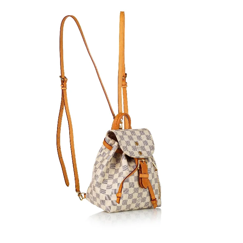 Ladies Louis Vuitton shoulder bags with a magnetic - closure flap for easeLouis Vuitton Damier Azur Sperone BB (30576)