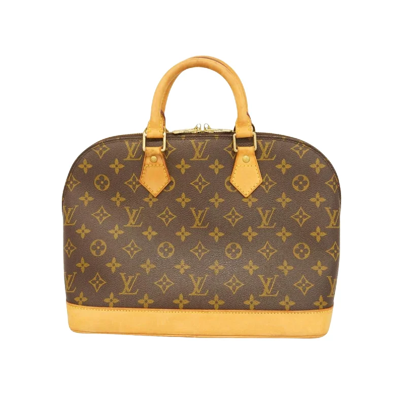 Louis Vuitton bags with a chain - link trim and a leather body for a modern edgeLOUIS VUITTON Alma Handbag