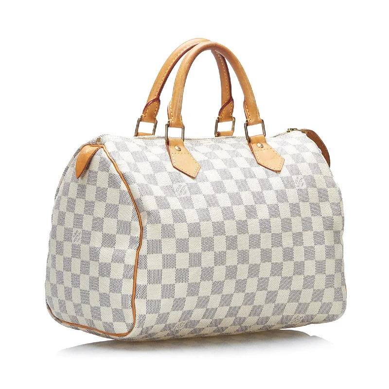 Ladies Louis Vuitton Petite Malle bags in a pastel color for a soft lookLouis Vuitton Damier Azur Speedy 30 (TGsZpF)