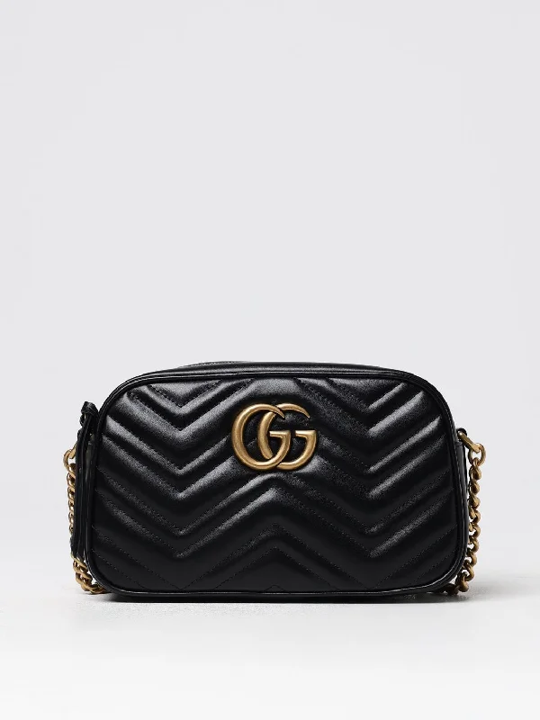 Ladies Gucci shoulder bags with a magnetic - closure flapGucci Mini Bag Woman Black Women