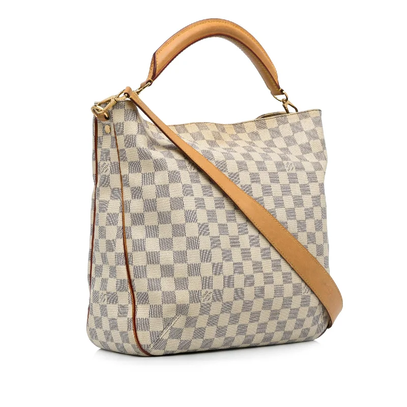 Louis Vuitton Petite Malle bags with a hard - shell structure for uniquenessLouis Vuitton Damier Azur Soffi (ilQ8nR)