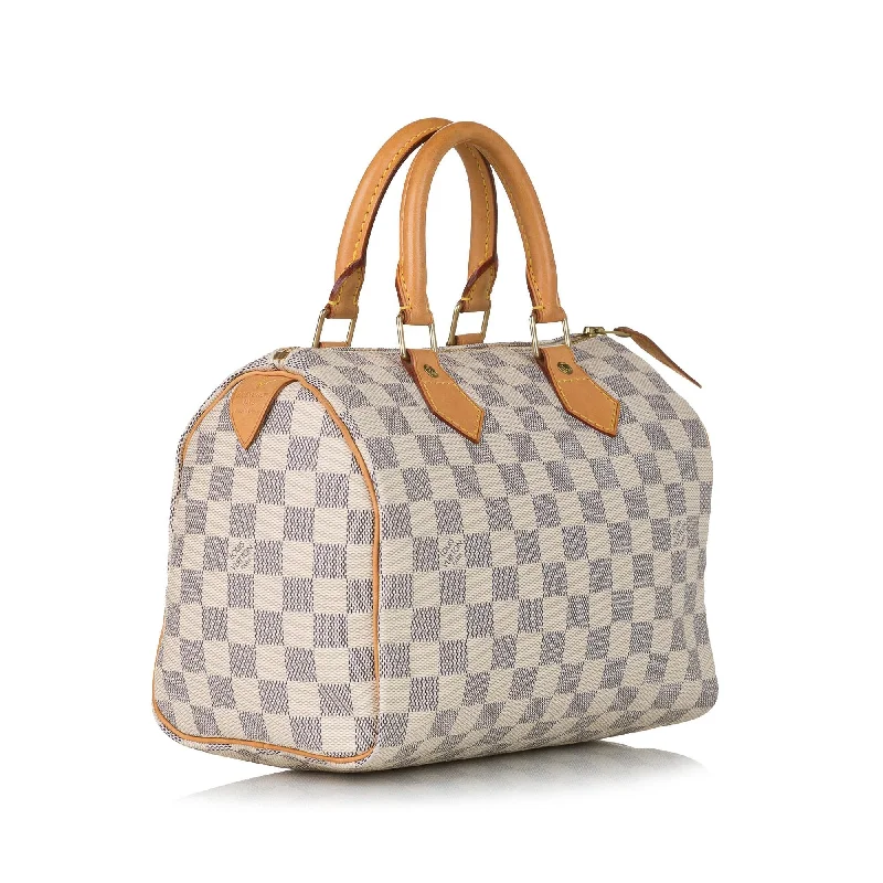 Louis Vuitton Speedy bags in monogram canvas for a classic lookLouis Vuitton Damier Azur Speedy 25 (31310)