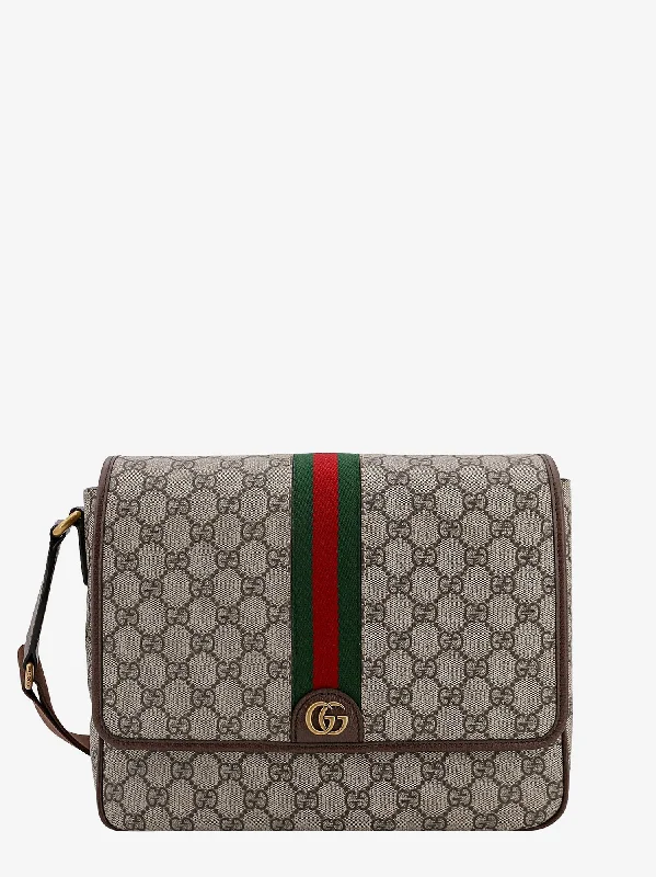 Gucci tote bags for women with a printed Gucci logoGucci Man Gucci Man Beige Shoulder Bags