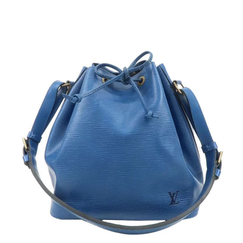 Louis Vuitton Twist bags with the iconic LV - turnlock closureLouis Vuitton Epi Petit Noe Shoulder Bag Toledo Blue M44105