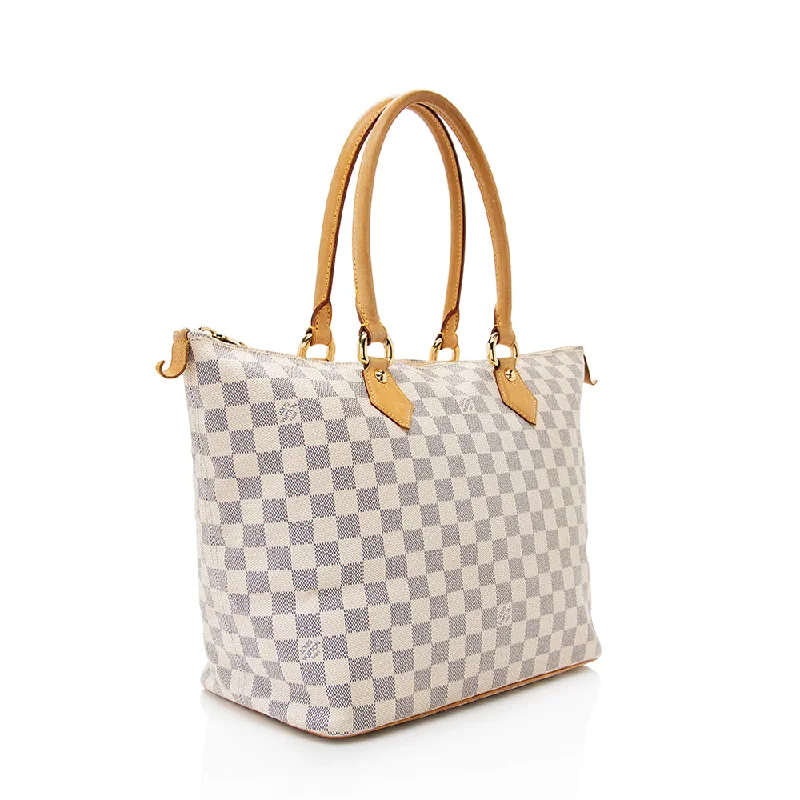 Louis Vuitton crossbody bags with a printed floral pattern for femininityLouis Vuitton Damier Azur Saleya MM Tote (18132)