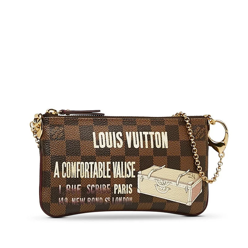 Louis Vuitton backpacks with a padded laptop compartment for travelLouis Vuitton Milla MM Chain Accessory  N63091 Brown PVC Leather Ladies Louis Vuitton