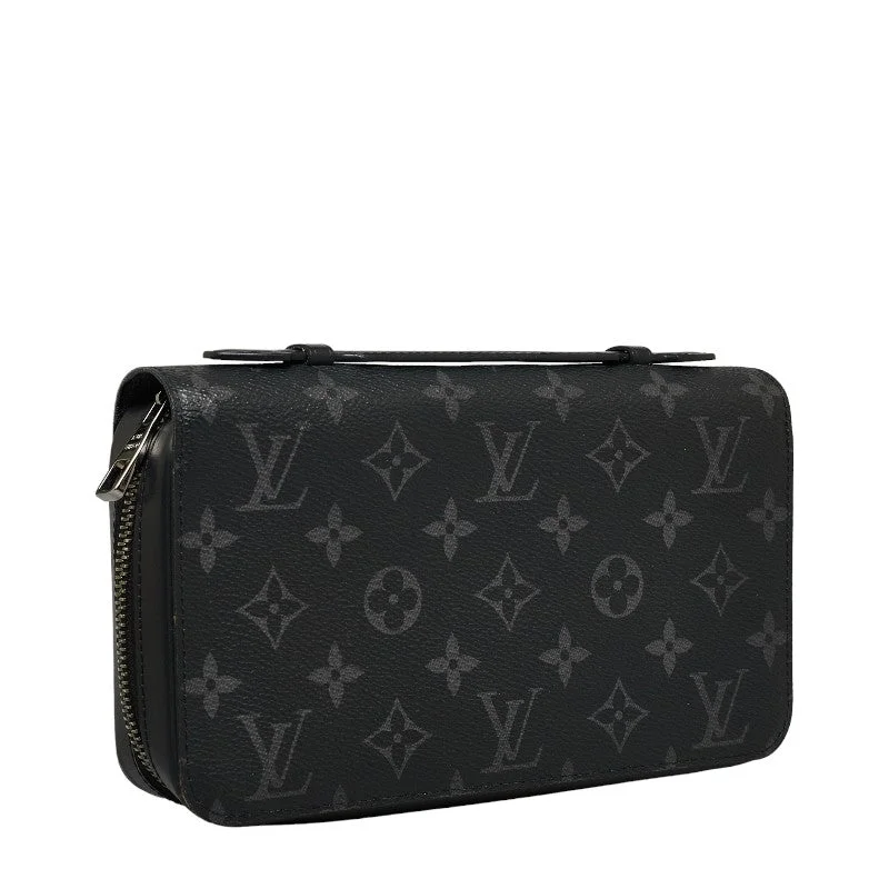 Louis Vuitton backpacks with a padded back panel for comfort during long - wearLouis Vuitton Monogram M61698 Long Wallet PVC/Leather Black