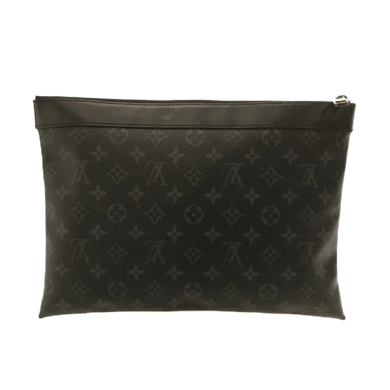 Louis Vuitton crossbody bags with a keychain holder for practicalityLouis Vuitton Black Canvas POCHETTE DISCOVERY clutch bag