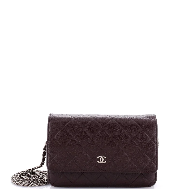 Wallet on Chain Quilted Caviar