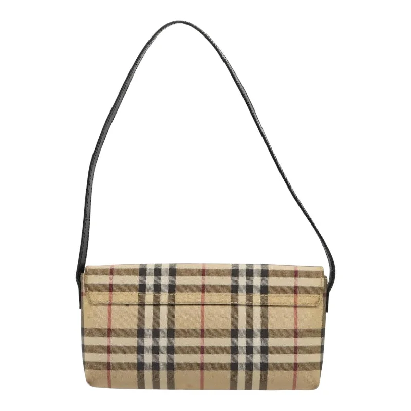 BURBERRY Nova Check Shoulder Bag PVC Beige  yk13998