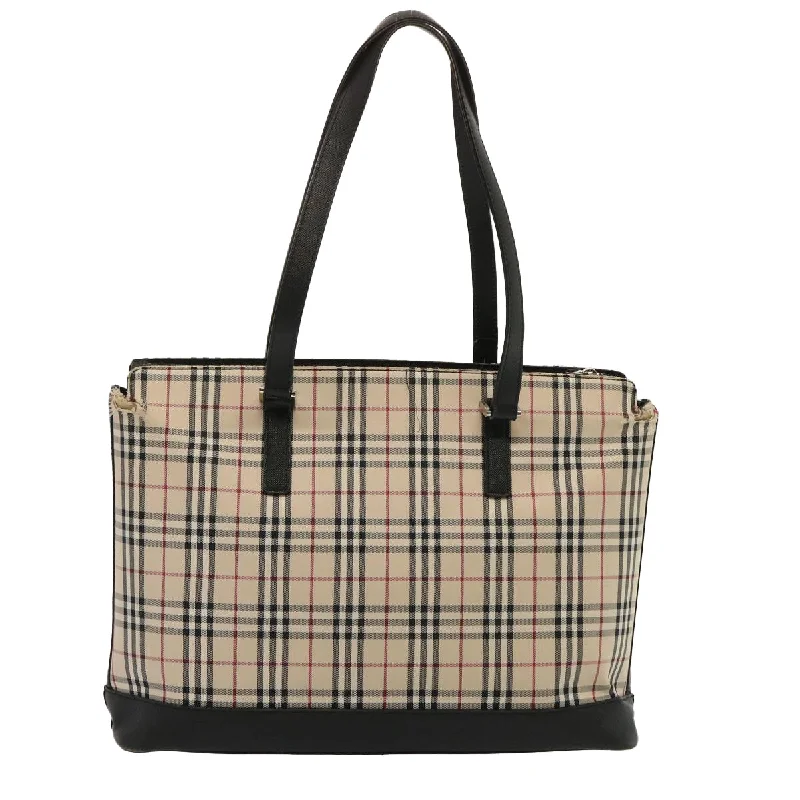 BURBERRY Nova Check Tote Bag Canvas Beige  73161