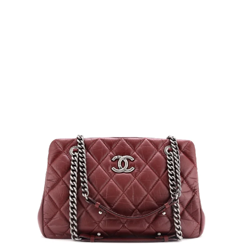 CC Crown Tote Quilted Aged Calfskin Small