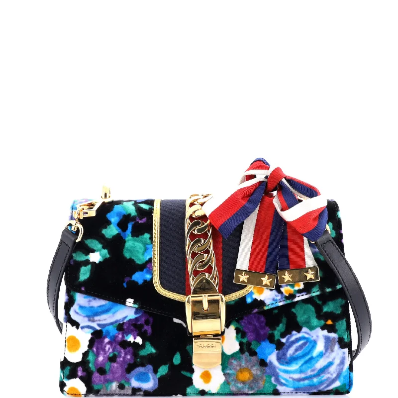 Sylvie Shoulder Bag Printed Velvet Small