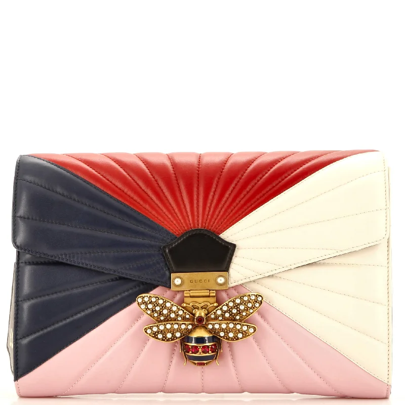 Queen Margaret Clutch Colorblock Leather