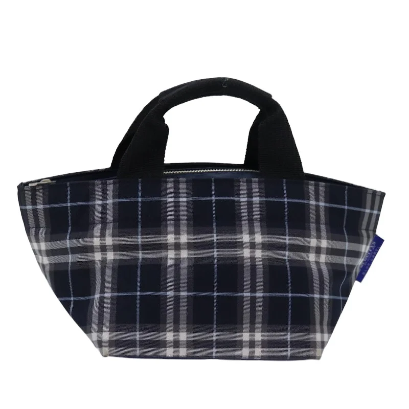 BURBERRYSs Nova Check Blue Label Hand Bag Nylon Navy  yk13111