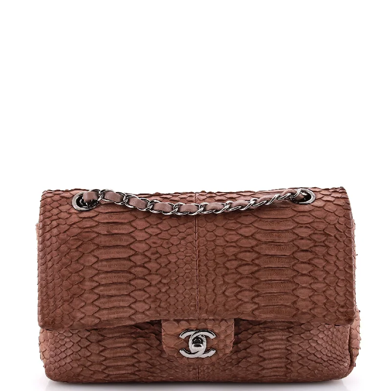 Classic Double Flap Bag Python Medium