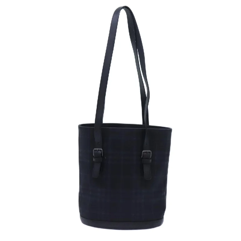 BURBERRY Nova Check Shoulder Bag Canvas Navy  72748