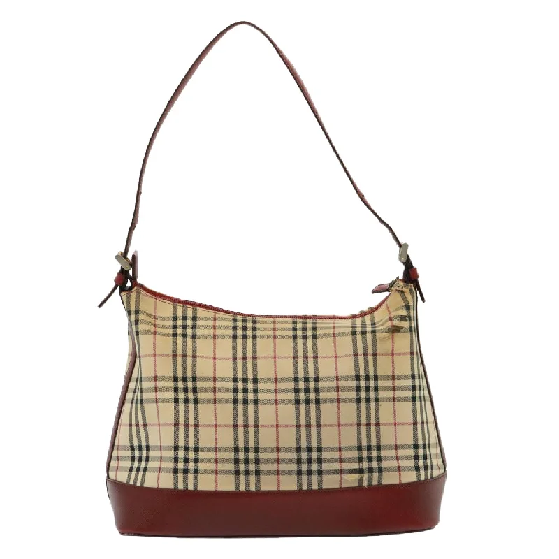 BURBERRY Nova Check Shoulder Bag Canvas Beige  79107