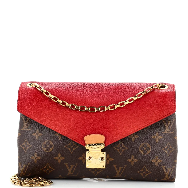 Pallas Chain Shoulder Bag Monogram Canvas and Calfskin