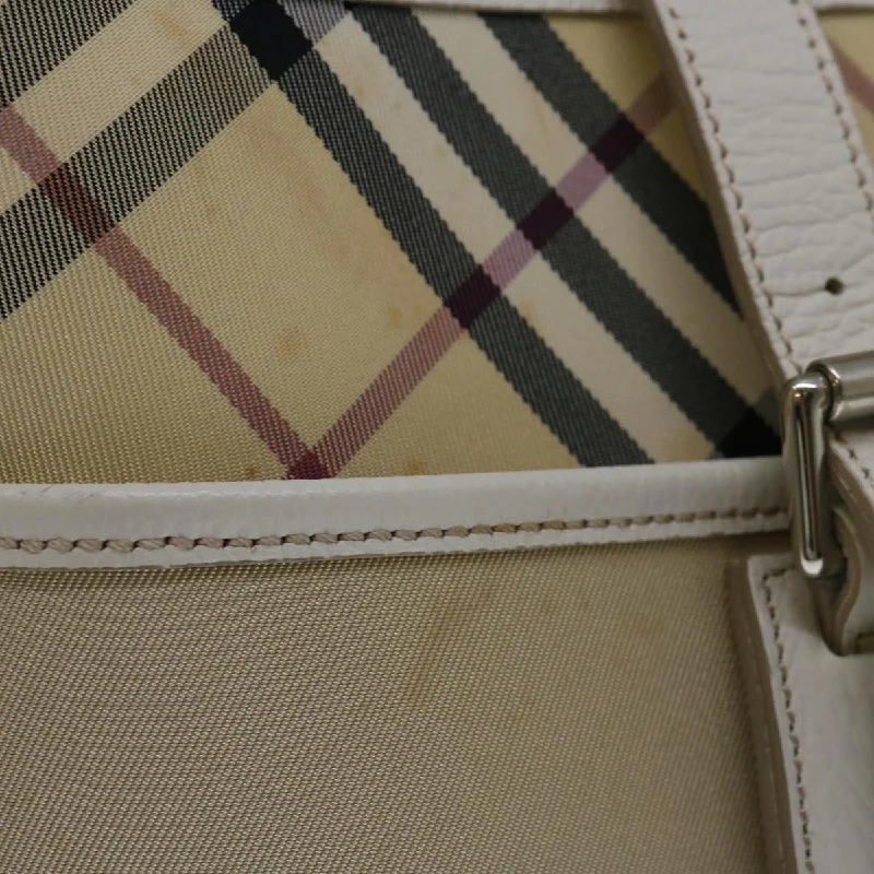 BURBERRY Nova Check Shoulder Bag Canvas Beige  67083