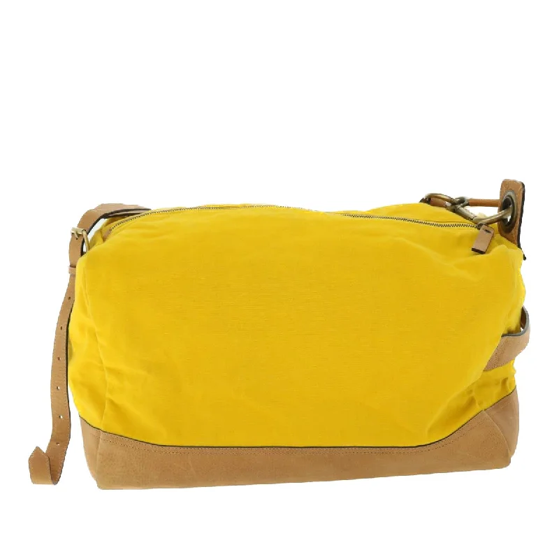 BURBERRY Shoulder Bag Canvas Leather Yellow  bs7538