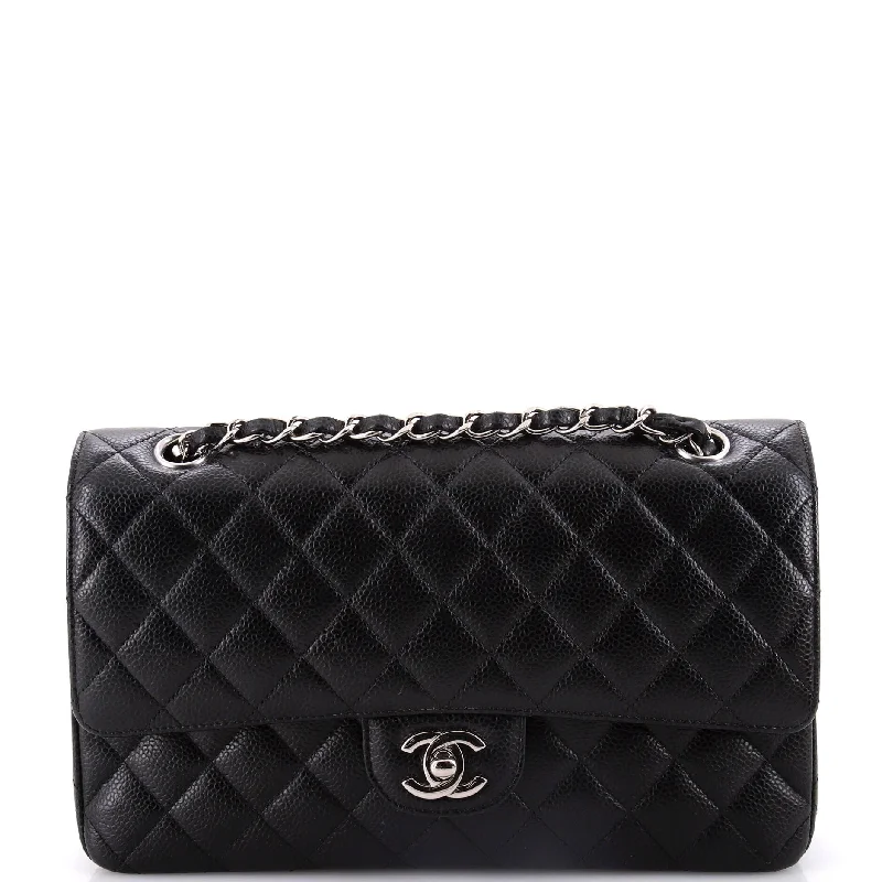 Classic Double Flap Bag Quilted Caviar Medium