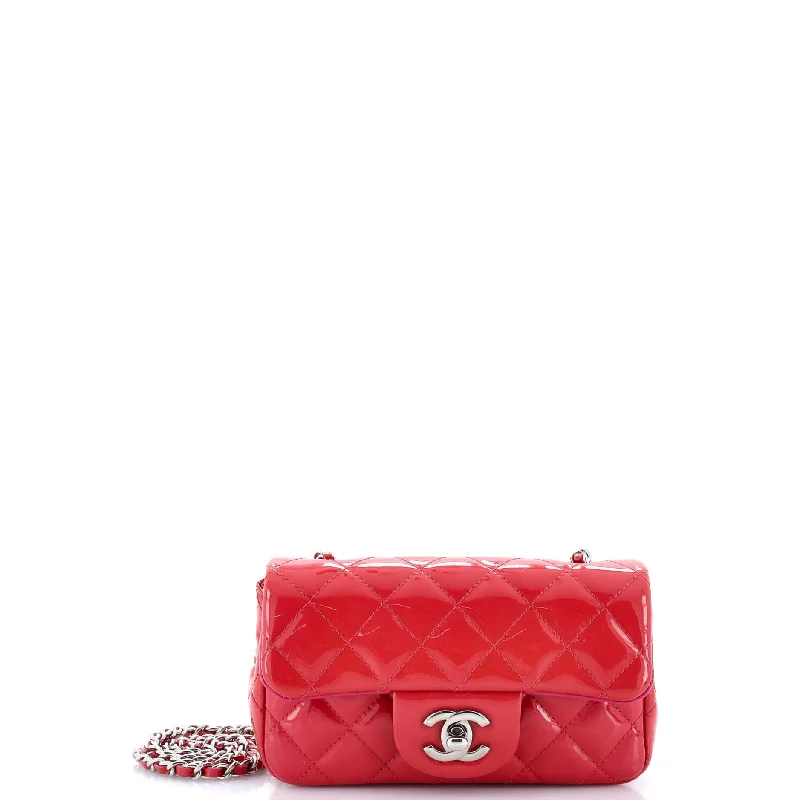 Classic Single Flap Bag Quilted Patent Extra Mini