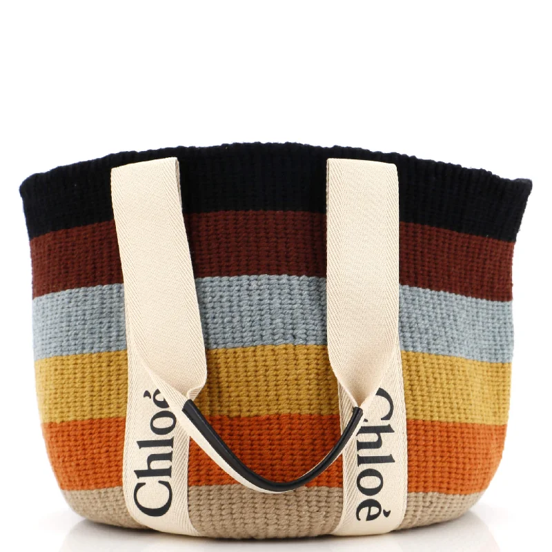 x Mifuko Woody Tote Stripe Raffia Large