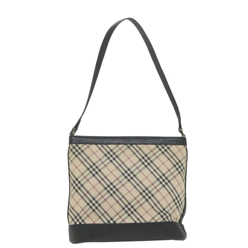 BURBERRY Nova Check Shoulder Bag Nylon Canvas Beige  yk9422