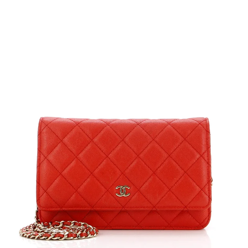 Wallet on Chain Quilted Caviar