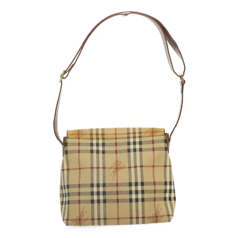 BURBERRY Nova Check Shoulder Bag PVC Beige  67744