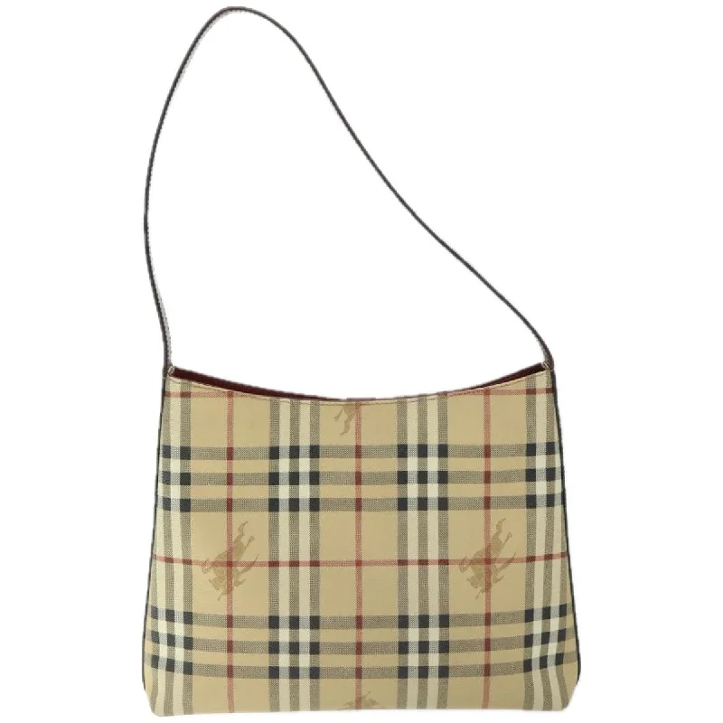 BURBERRY Nova Check Shoulder Bag PVC Beige  67105