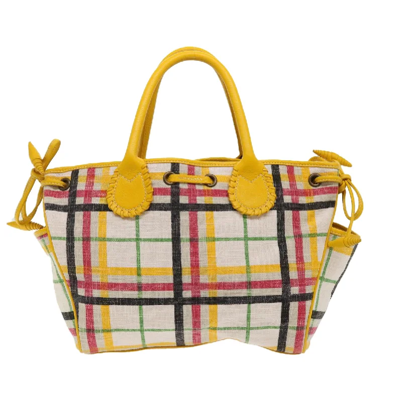 BURBERRY Nova Check Tote Bag Canvas Beige  46962