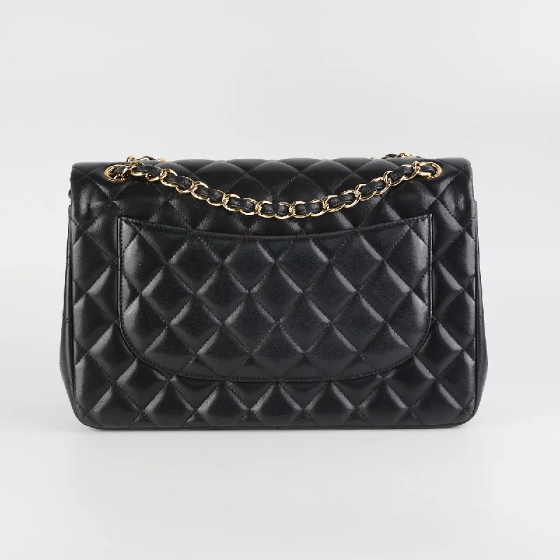 Chanel Black Handbag for Business MeetingsChanel Quilted Jumbo Lambskin Black