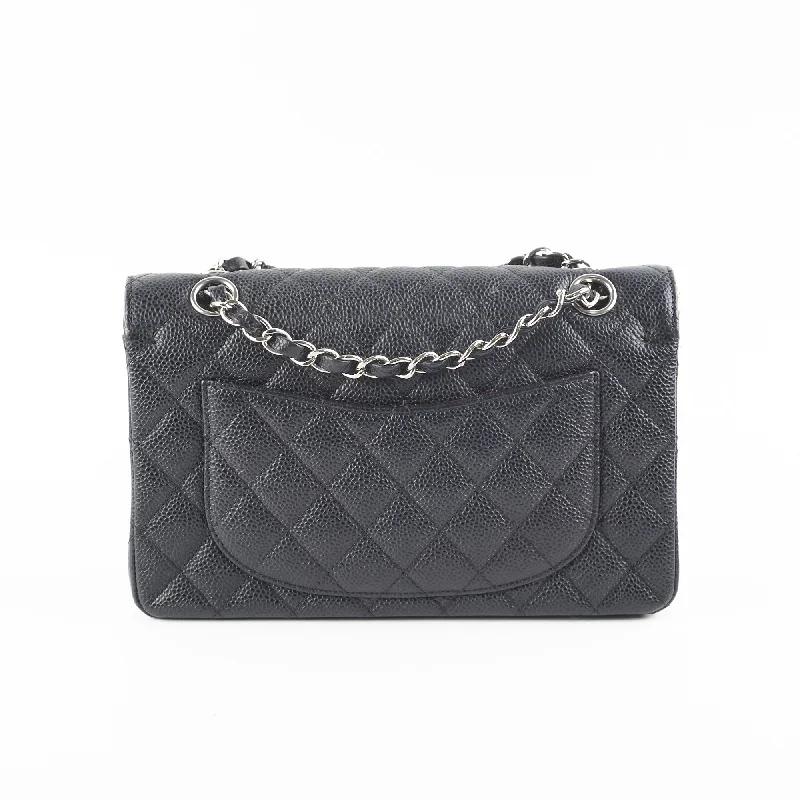 Chanel bags as wedding day accessoriesChanel Small Caviar Classic Double Flap Black - 16 series