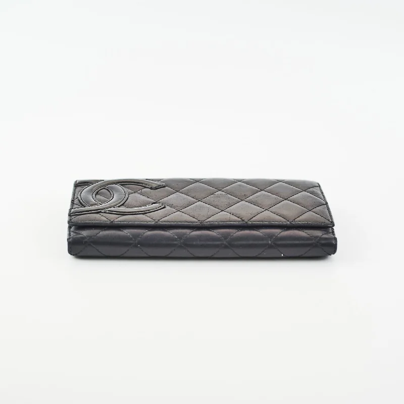 Chanel bags for a polished and professional appearanceChanel Quilted Cambon Wallet Black