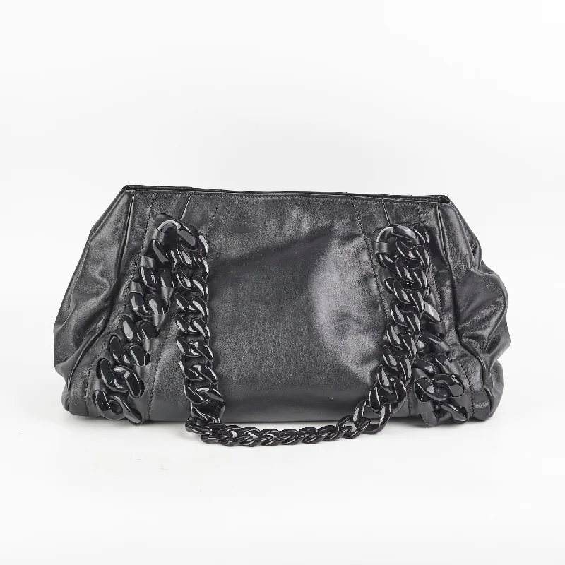 Chanel bags in luxury boutiques worldwideChanel Resin Modern Chain Tote Black