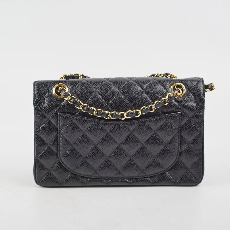 Chanel bags with exclusive seasonal releasesChanel Small Caviar Double Classic Flap Black 12 Series