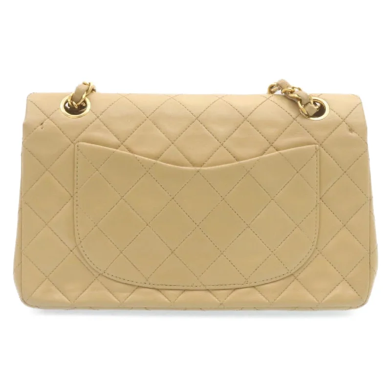 Chanel bags with the perfect balance of luxury and functionalityCHANEL Classic Matelasse23 Chain Flap Shoulder Bag Lamb Skin Beige Auth 28468