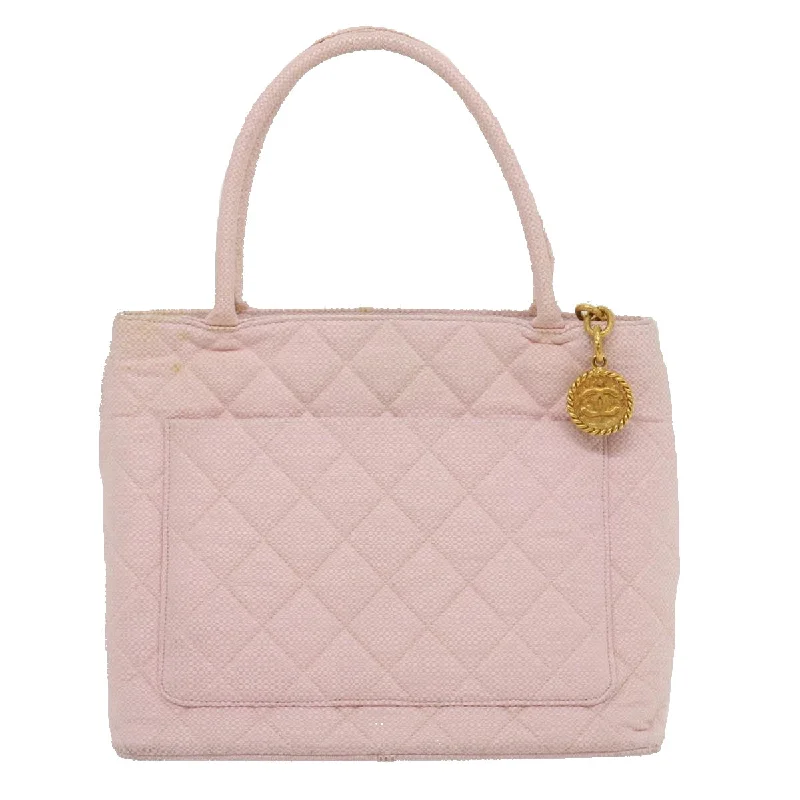 Chanel bags in luxury boutiques worldwideCHANEL COCO Mark Tote Bag cotton Pink CC Auth 29713A