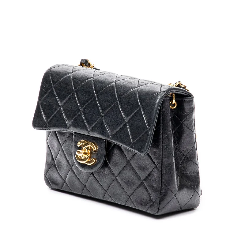 Chanel leather bags for everydCHANEL Mini Classic Lambskin Square Single Flap Crossbody Bag