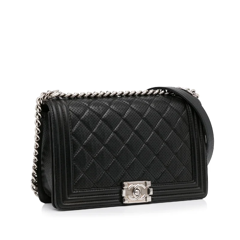 Chanel All - Match Handbag for Versatile StylingChanel Perforated Lambskin Boy Flap (5uI7Qu)