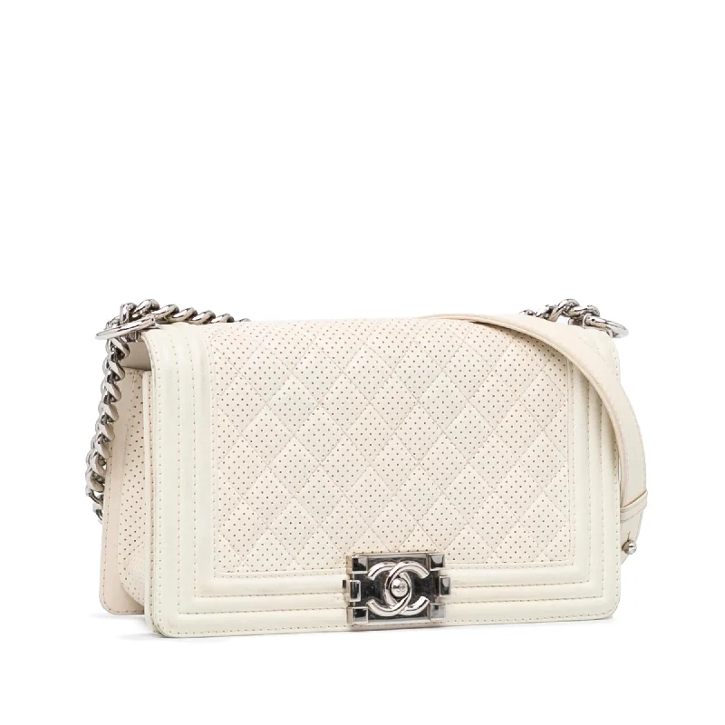 Chanel bags for women who love timeless fashionChanel Perforated Lambskin Boy Flap (j0q4NI)