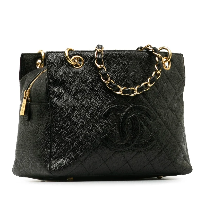 Chanel Handbag with Adjustable Strap for ComfortChanel Petite Caviar Timeless Tote (xAETD6)