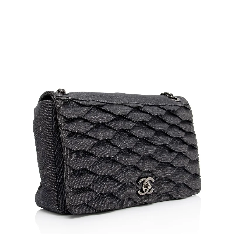 Chanel New Arrival Handbag with Gold HardwareChanel Pleated Denim Turtle Flap Bag (2bTG49)